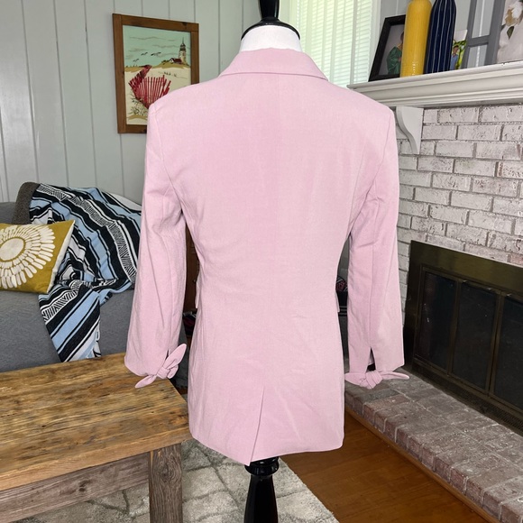 Banana Republic one button padded shoulder blazer - Picture 4 of 8